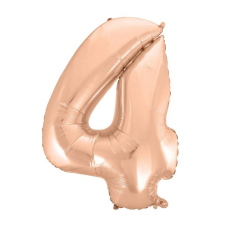 Javoli Rose Gold 4-es szám fólia lufi 92 cm party kellék