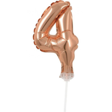 Javoli Rose Gold 4-es szám fólia lufi tortára 13 cm party kellék