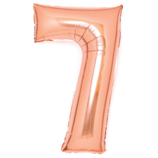 Javoli Rose Gold 7-es szám fólia lufi 66 cm party kellék