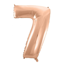 Javoli Rose Gold 7-es szám fólia lufi 92 cm party kellék