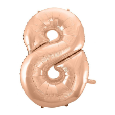 Javoli Rose Gold 8-as szám fólia lufi 92 cm party kellék