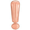 Javoli Rose Gold ! betű fólia lufi, 103 cm