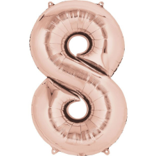 Javoli Rose Gold óriás szám fólia lufi 8-as, 86*53 cm party kellék