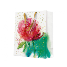 Javoli Rózsa Watercolor papír ajándéktasak, ajándékzacskó 20x25x10 cm party kellék