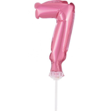 Javoli Rózsaszín 7-es Pink szám fólia lufi tortára 13 cm party kellék