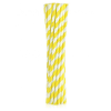 Javoli Sárga Yellow Stripes rugalmas papír szívószál 12 db-os
