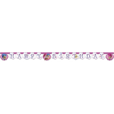 Javoli Shimmer és Shine Glitter Happy Birthday felirat party kellék