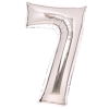 Javoli Silver, Ezüst 7-es szám fólia lufi 66 cm