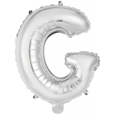 Javoli Silver, Ezüst G betű fólia lufi 45 cm party kellék