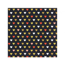 Javoli Szerelem XOXO Black szalvéta 20 db-os 33x33 cm party kellék
