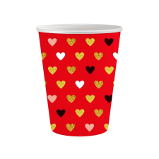 Javoli Szerelem XOXO Red papír pohár 6 db-os 250 ml party kellék