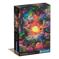 Javoli Színes dzsungel Psychedelic 500 db-os Compact puzzle Clementoni puzzle, kirakós