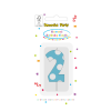 Javoli Színes Light Blue 2-es tortagyertya, számgyertya