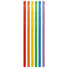 Javoli Színes Multicolor műanyag szívószál 6 db-os party kellék
