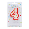 Javoli Színes tortagyertya, számgyertya 4-es