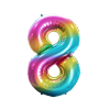Javoli Szivárvány Rainbow 8-as szám fólia lufi 85 cm