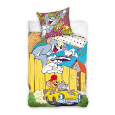 Javoli Tom és Jerry Yellow Car ágyneműhuzat 140×200cm, 70x90 cm lakástextília