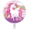 Javoli Unikornis Rainbow Colors papírtányér 8 db-os 23 cm FSC