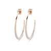 Javoli Victoria Rose gold színű fehér mintás fülbevaló