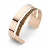 Javoli Victoria Rose gold színű fekete köves karkötő