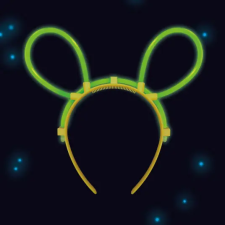 Javoli Világító egér Neon műanyag hajpánt 19x18 cm jelmez