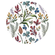 Javoli Virág Herbs papírtányér 8 db-os 23 cm party kellék