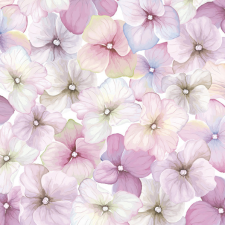 Javoli Virág Pink Hydrangea szalvéta 20 db-os 33x33 cm party kellék