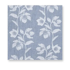 Javoli Virágos Turquoise Flowers szalvéta 20 db-os 33x33 cm party kellék