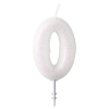 Javoli White, Fehér csillámos gyertya 0-ás 6,5 cm