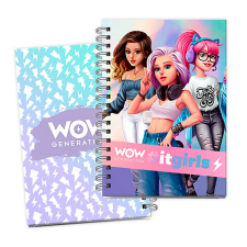 Javoli WOW Generation Girls A5 vonalas füzet matricával füzet
