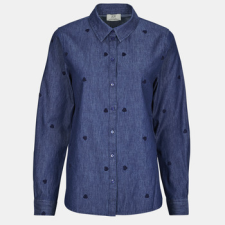 JDY Ingek / Blúzok JDYLOVE L/S EMBR SHIRT Kék EU M blúz