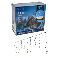  Jégcsap 259 LED-es programos időzítős adapteres 1100x50cm meleg dekorációs kellék