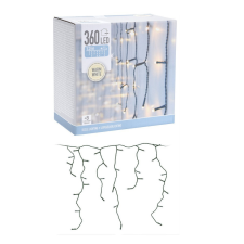  Jégcsap 360 LED-es füzér programos adapterrel meleg dekorációs kellék