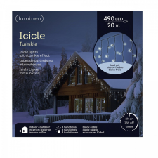 Jégcsap füzér 490 LED-es programos adapteres hideg dekorációs kellék
