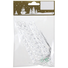  Jégcsap karácsonyi dekoráció készlet műanyagból 6 darab átlátszó karácsonyi dekoráció