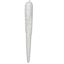  Jégcsap polifoam féher glitteres 24cm karácsonyfadísz
