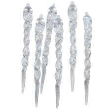  Jégcsapok müanyag 13cm 6db-os karácsonyfadísz