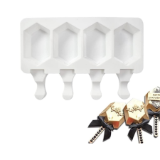  Jégkrém készítő szilikon forma, Hatszög minta 13x19cm - Jégkrém készítő sütés és főzés