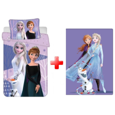 Jégvarázs Disney Jégvarázs Purple gyerek ágyneműhuzat és polár takaró szett lakástextília