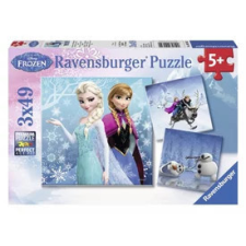  Jégvarázs jeges kaland 3 x 49 darabos puzzle puzzle, kirakós