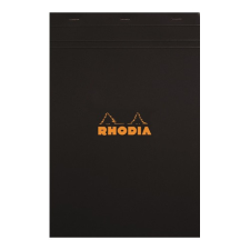 Jegyzettömb Clairefontaine Rhodia Black A/5 80 lapos vonalas margós jegyzettömb