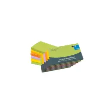  Jegyzettömb öntapadó, 75x125mm, 6x100lap, Info Notes, spring, zöld, sárga, narancs, lila post-it