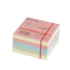  Jegyzettömb öntapadó, 75x75mm, 450lap, Fornax pasztell jegyzettömb