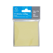  Jegyzettömb öntapadó, 76x76mm, 80lap, `Z` Bluering® , sárga post-it