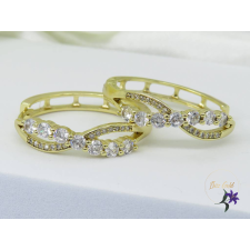  Jella natiallergén köves karika fülbevaló-14K fülbevaló