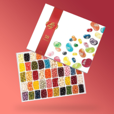 Jelly Belly 50 ízű drazsé válogatás ajándékdobozban 600g csokoládé és édesség