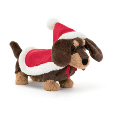 Jellycat Jellyca Otto, plüss tacskó karácsinyi ruhában - Winter Warmer Otto Sausage Dog plüssfigura