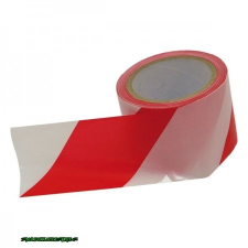  jelölő szalag, piros-fehér; 75mm×100m, polietilén (kordonszalag)