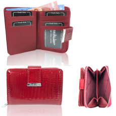  JENNIFER JONES NŐI BŐR PÉNZTÁRCA 5198-2 PIROS – KIS MÉRET –