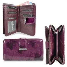  Jennifer Jones Női Bőr Pénztárca 5280-14 Lila Pillangó – Közepes Méret